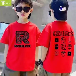 เสื้อยืดแขนสั้นสำหรับเด็กแฟชั่นเกาหลีปี 2026 จากร้าน ลาย Roblox เนื้อผ้าโซโรนา เหมาะสำหรับเด็กชายหญิง
