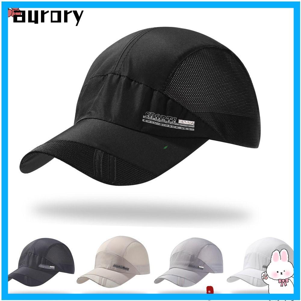 AURORY หมวกเบสบอล,ปรับได้พร้อมVisor Breathable Mesh Cap, Quick Dry Unisex Breathable Running Visor H