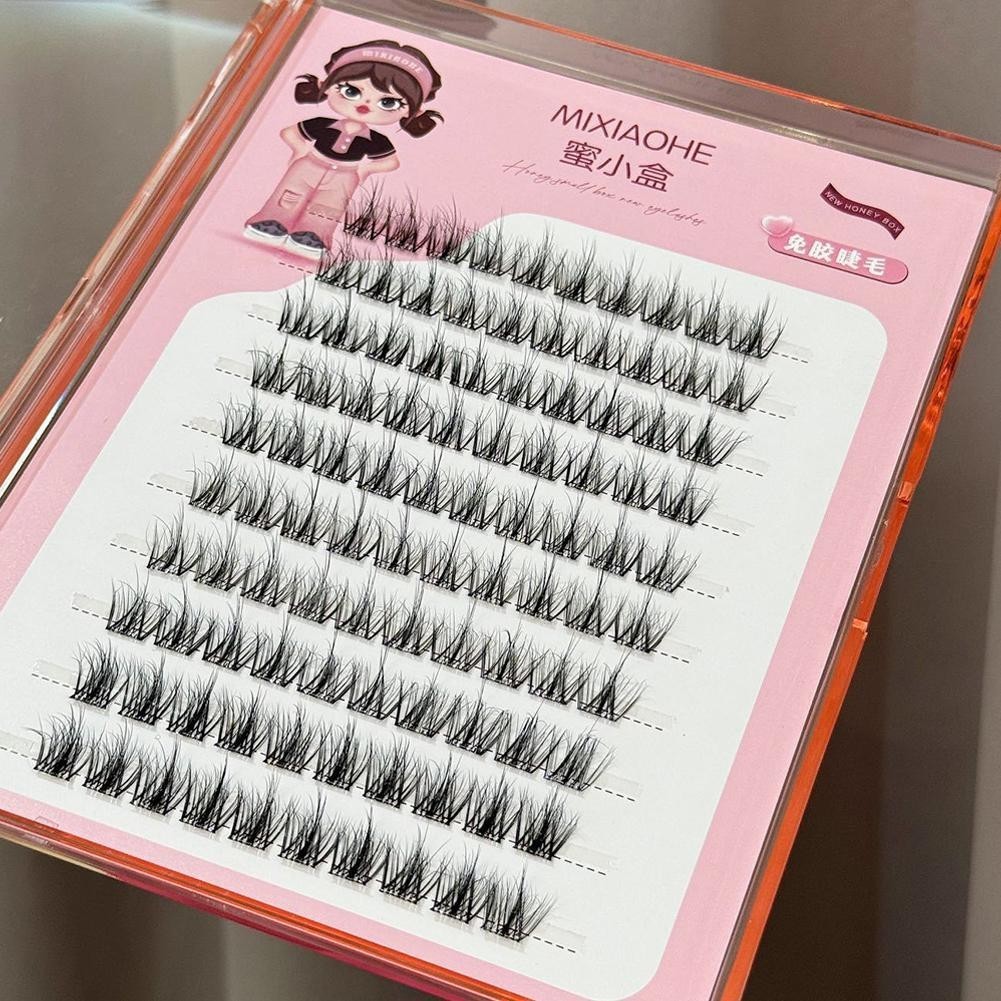 5d กาวฟรีขนตาปลอมความจุธรรมชาติการ์ตูน Grafting ทุกวันขนตาติดด้วยตนเองสําหรับ H1b2