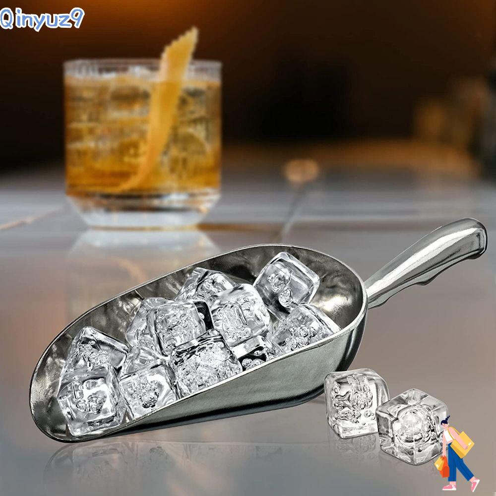 QINYUZ9 Bar Ice Scoop Home Kitchen Gadget ทําความสะอาดง่ายอลูมิเนียมพลั่วน้ําแข็ง