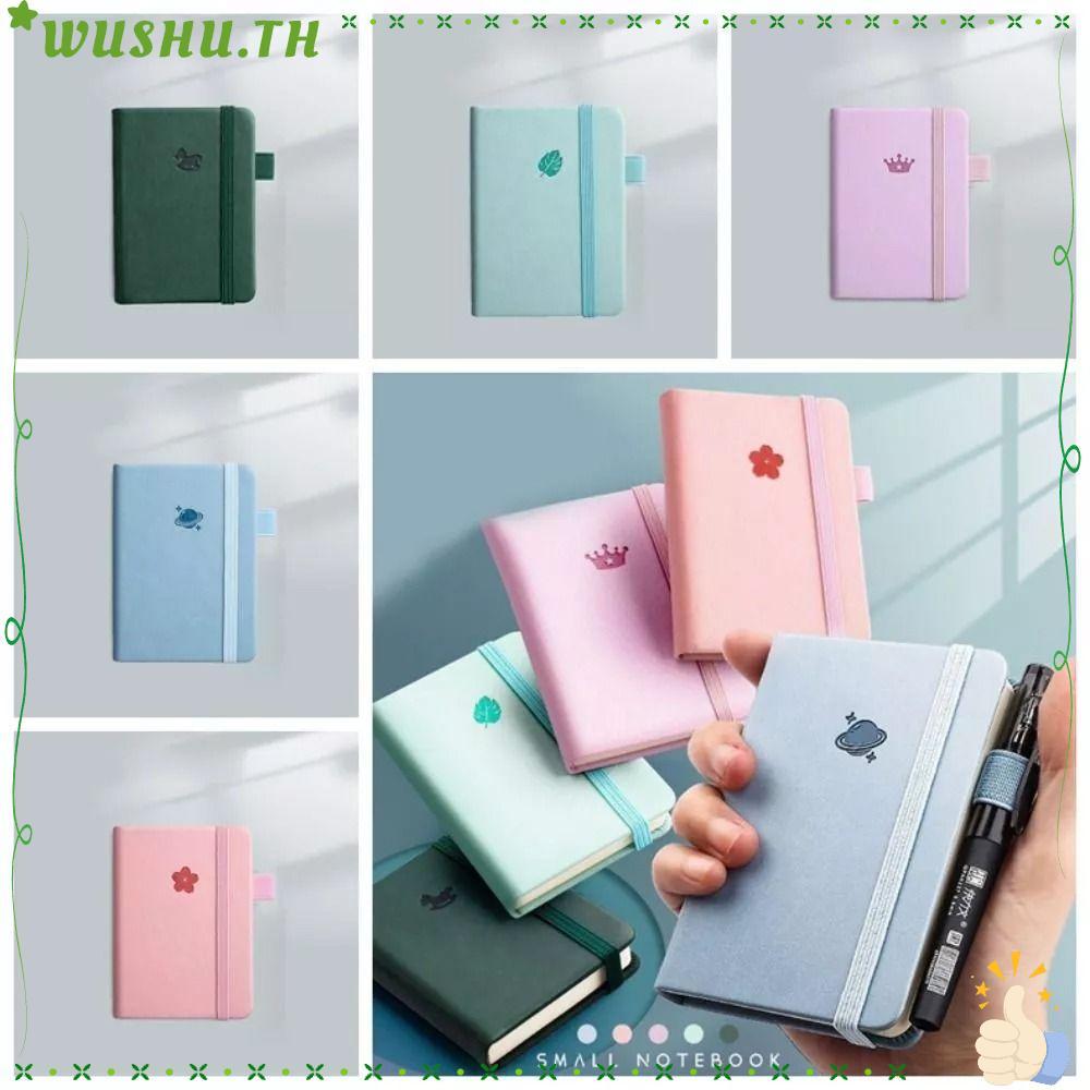 WUSHU Pocket Notepad, Portable Journal Agenda Organizer, เครื่องเขียน A7 Notepad ประณีต