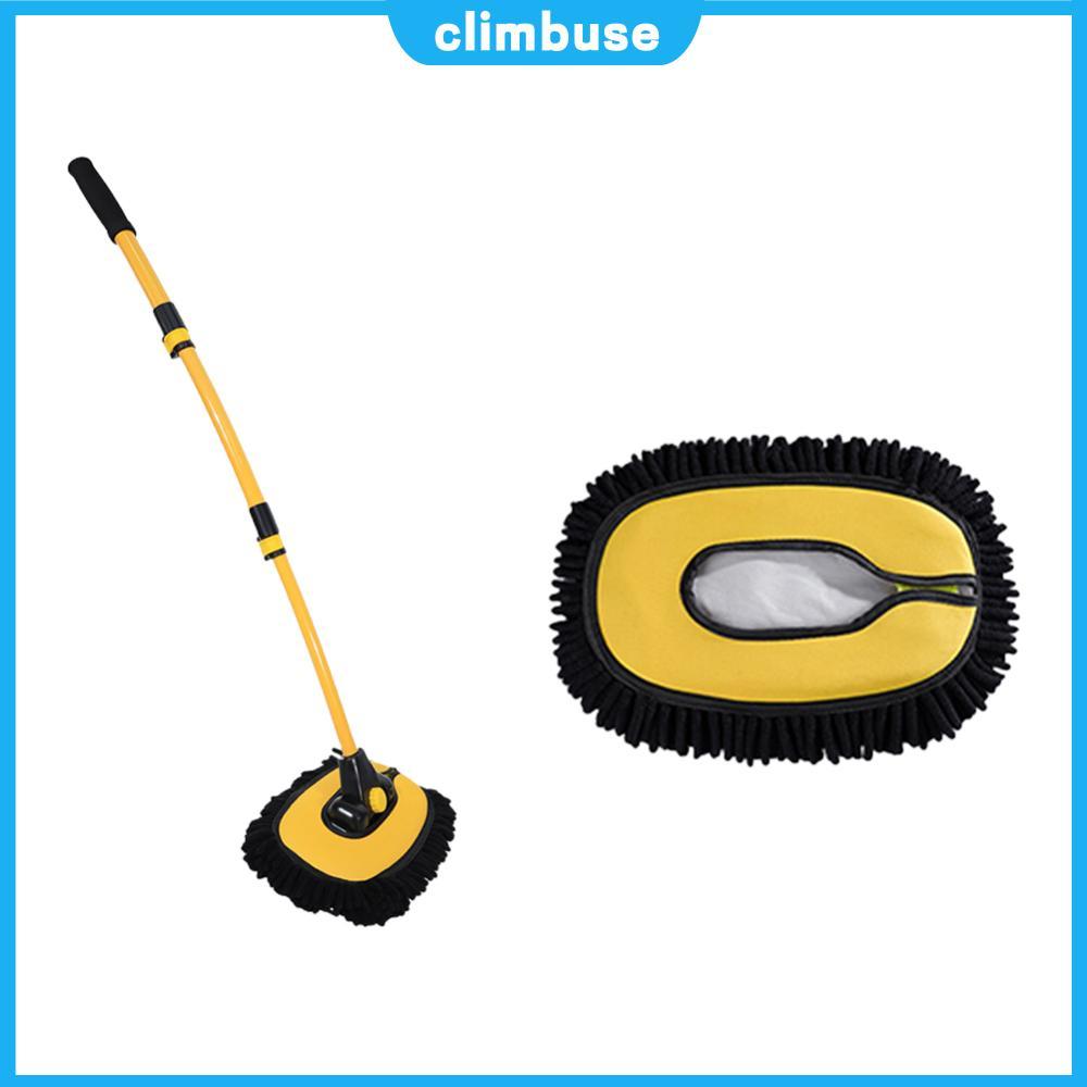 ⚡24ชม.⚡ แปรงทําความสะอาดรถยนต์ Telescoping Auto Washing Mop ด้ามยาว Auto Detailing Mop Chenille Auto