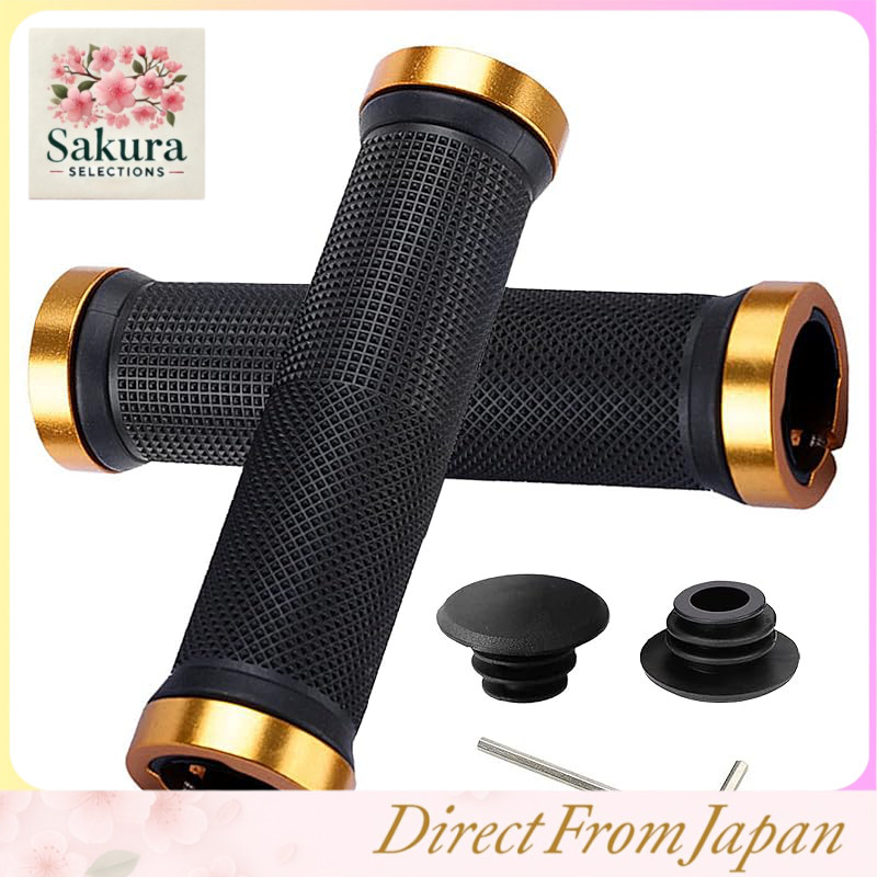 Topatrol Anti-Slip Rubber Bicycle Handlebar Grips Set with Hex Wrench, Universal Fit for Mountain, F