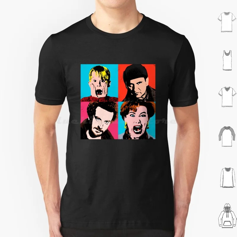 เสื้อยืด Warhol Alone ไซส์ใหญ่ ผ้าฝ้าย 100% ภาพยนตร์ Home Alone เควิน แมคคอลลิสเตอร์ แมคคอลเลย์ คัลค