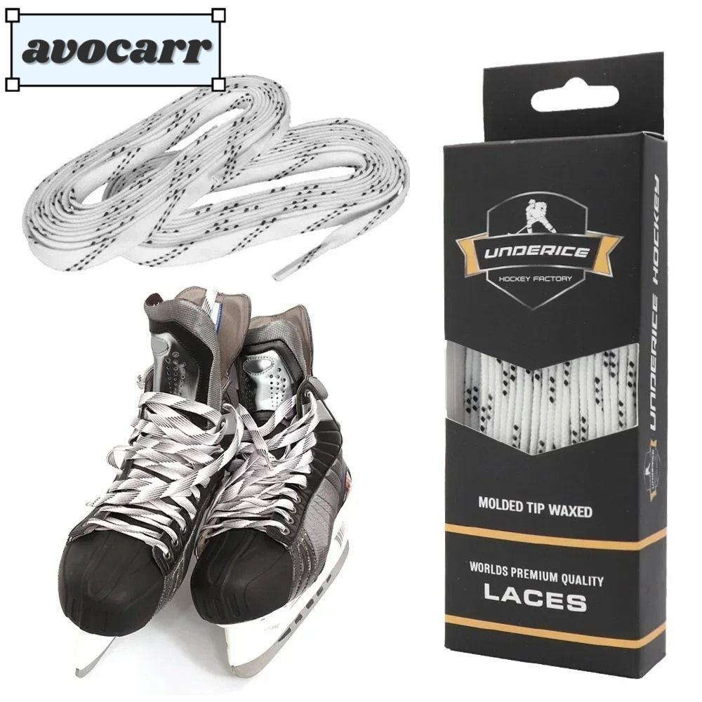 AVOCAR ฮอกกี้ Laces, 84/108 นิ้ว Dual Layer Braid Hockey Skate Laces, Professional ทนทานเสริม Waxed 