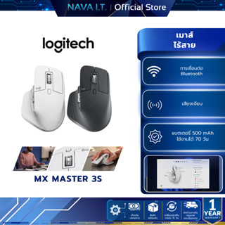 LOGITECH MX MASTER 3S PERFORMANCE WIRELESS MOUSE SILENT CLIC…