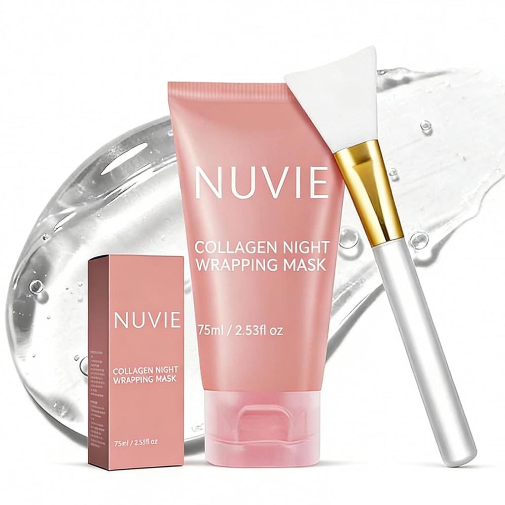 Nuvie Collagen Overnight Peel Off Face Mask พร้อมคอลลาเจนไฮโดรไลซ์, Elasticity & Hydration Care, ให้