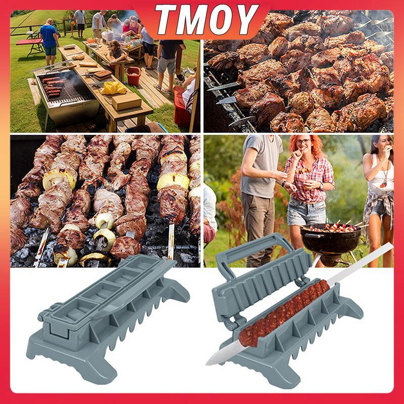 TMOY Kebab Maker Easy Single Row Grille บาร์บีคิว Skewers เตรียม Kebab Maker กดเครื่องนํากลับมาใช้ให