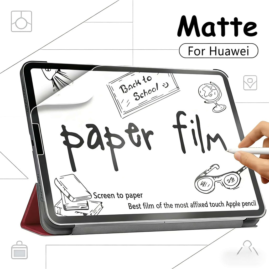 ฟิล์มกันรอยหน้าจอ แบบกระดาษ ผิวด้าน สําหรับ Huawei Matepad 11.5/11.5S/SE11/honor pad x7 ฟิล์มป้องกันแม่เหล็ก