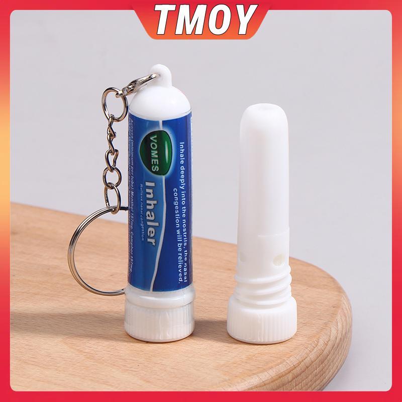 TMOY 5 ชิ้น Nasal Sti พวงกุญแจ Boosts Focus Inhaler หลอด Cooling Nasal Inhaler Aromatherapy Energy B