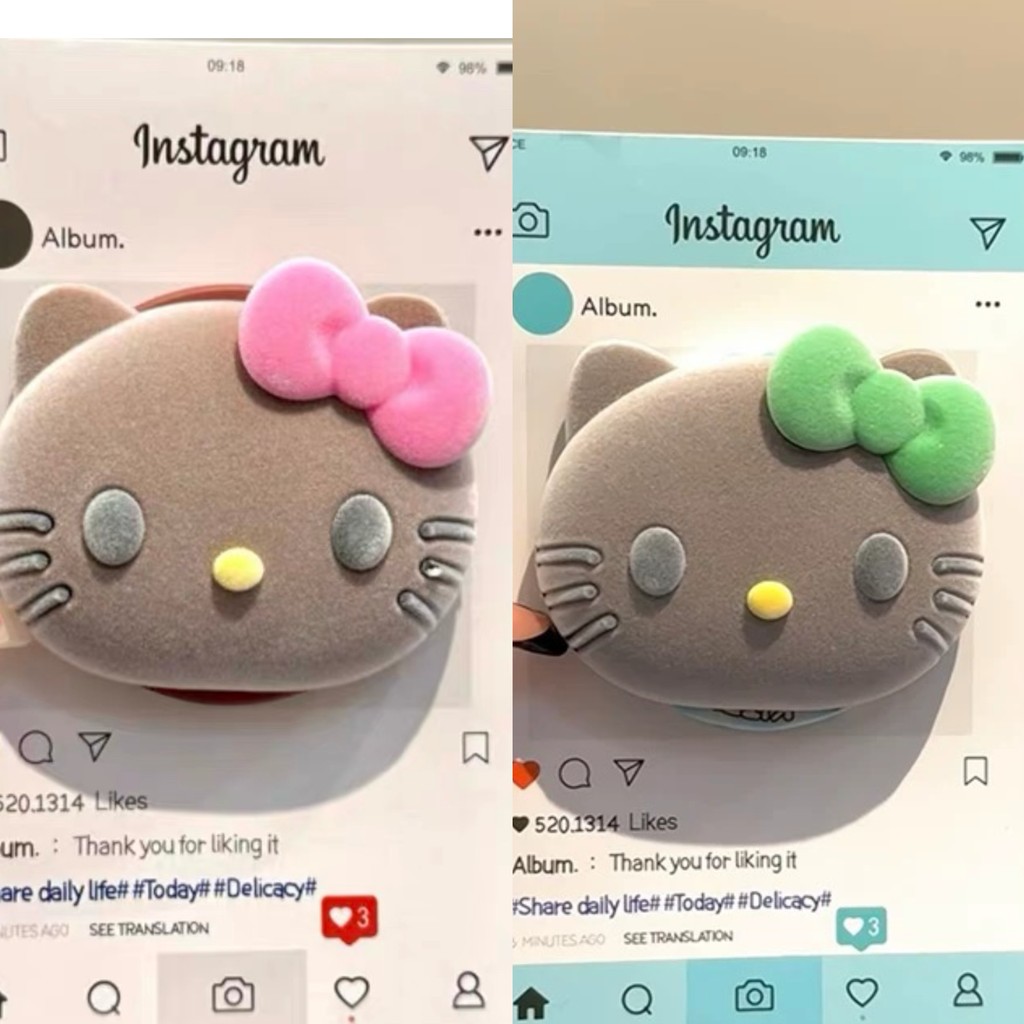 giptok แม่เหล็ก วงเล็บแม่เหล็ก Flocking การ์ตูนน่ารัก kitty Cat เหมาะสําหรับ Magsafe ที่วางโทรศัพท์แ