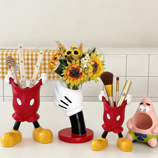 การ์ตูนมิกกี้นั่งผู้ถือปากกามัลติฟังก์ชั่สก์ท็อปตกแต่งการจัด…