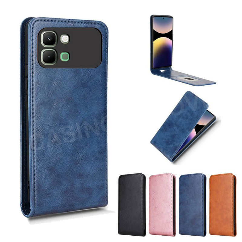 ปลอกสําหรับ Infinix Note Edge 5G 4G 2026 Flip Vertical Case Flip Up และ Down Leather Phone Case Card