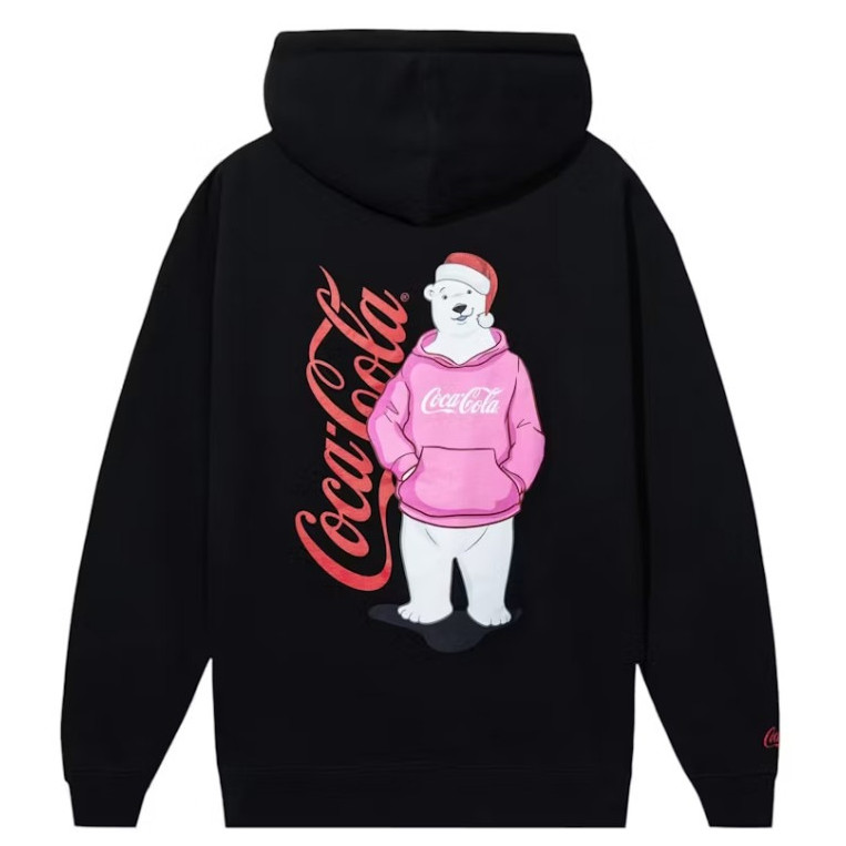 คอลเล็กชันใหม่! Coca-Cola Arctic Bear Hoodie สีดำพร้อมสต็อก