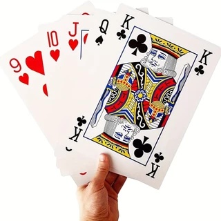 ขนาดใหญ่ยักษ์เล่นไพ่ Full Deck 54 การ์ด 12.59 ซม.เกมโป๊กเกอร์ขนาดใหญ่สําหรับเกมโป๊กเกอร์ขนาดใหญ่วันเกิด Party & เกมครอบครัว