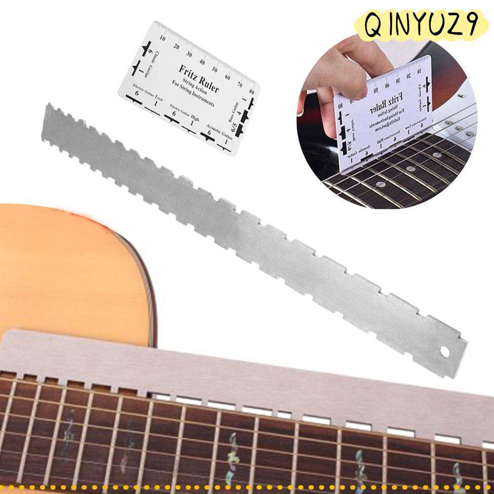 QINYUZ9QX กีตาร์คอ Noched อุปกรณ์กีตาร์ไฟฟ้าขอบตรงพร้อม String Action ไม้บรรทัดสําหรับ Gibson สําหรั