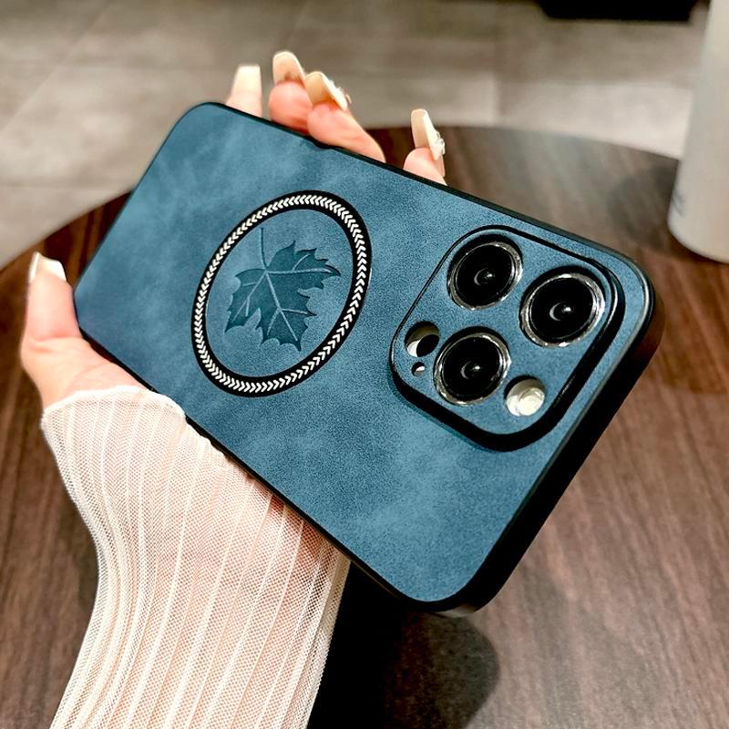 Retro หนังเคสโทรศัพท์ชาร์จไร้สายเหมาะสําหรับ iPhone 17 16 15 14 13 12 11 Pro Max Plus 15Pro 14Pro 16