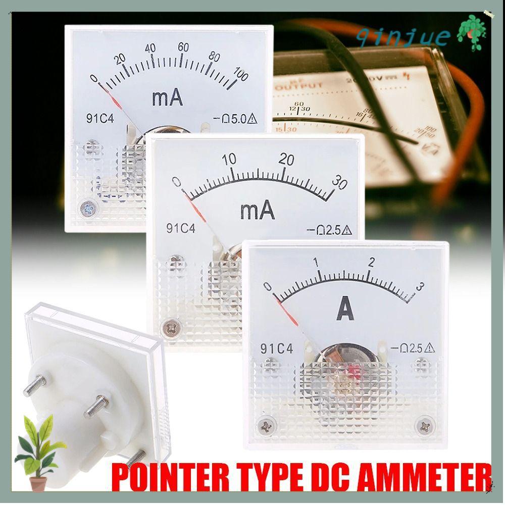 QINJUE Analog แผงความแม่นยําสูง 0-1A 2A 3A 5A 10A 300mA 500mA 91C4 แอมป์มิเตอร์
