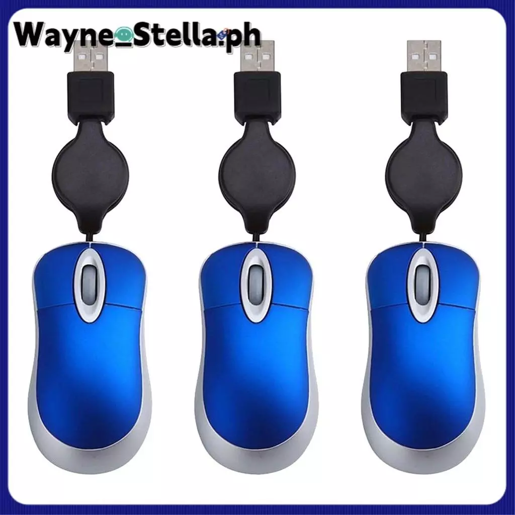 Wayne Stella เมาส์สาย USB แบบพับเก็บได้