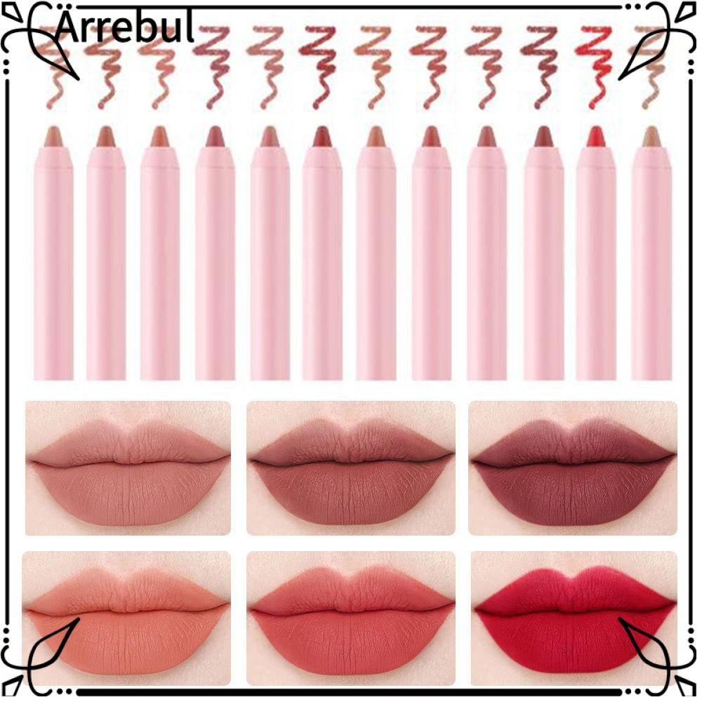 AREBUL Lipliner Pencil, Velvet Natural Outline Lip Contour Line Lip Liner, Matte Waterproof Velvet L