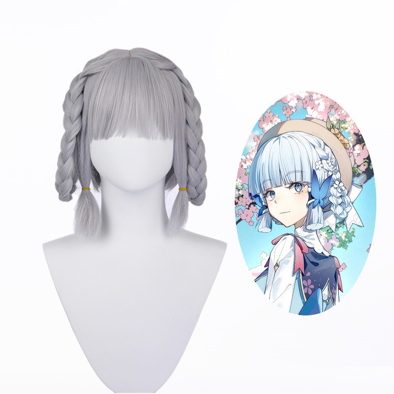 Original God Wig God Li Hua Xin Skin Flower Letter Cos Wig Qi Bangs Simulation Cos Wig Sheath OoBH