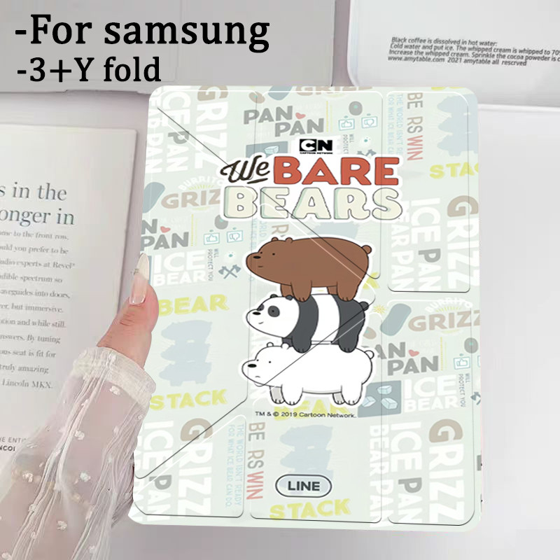 กรณีพับ 3 + Y For Galaxy A8 A9 A11 A9+ A11+ S7 S8 S9 S10 S9fe S10fe S9+S9fe+S10+ S7+ S8+ S7FE วัสดุซิลิโคน