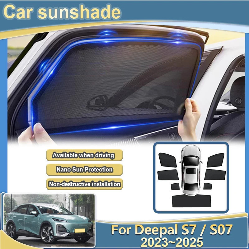 ม่านบังแดดรถยนต์VisorสําหรับShenlan Deepal S7 S07 2023 2024 2025 ด้านข้างม่านบังแดดรถยนต์Light block