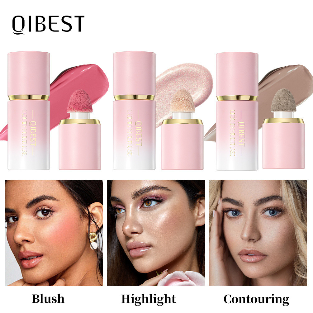 QIBEST มัลติฟังก์ชั่นแต่งหน้า Liquid Blush Highlighter Contouring ปากกา