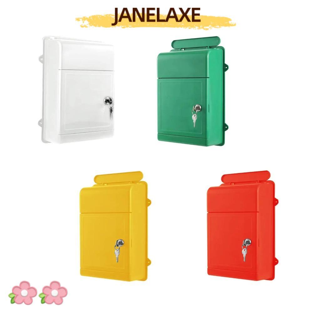 JANELAXE932JN กล่องจดหมายกล่องจดหมาย, มีตัวล็อคพลาสติก Postbox, ติดผนังน้ําหนักเบาติดตั้งง่ายกล่องจด