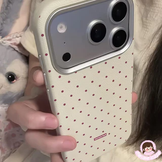 เคสไอโฟน17 11 ลายจุดสีชมพู เคสสวยๆ สำหรับ IPhone 12 15 13 11 16 17 14 Pro Max 7Plus 16 7 14 8 15 Plus XR Xs Max SE 2020