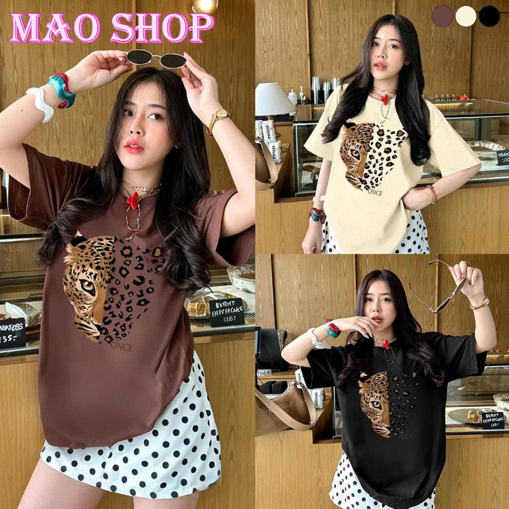 COD✅ (จัดส่งในกรุงเทพฯ) MAO Shop เสื้อยืดไซส์ใหญ่มาก แขนสั้นกับลายพิมพ์ ผ้าเนื้อคุณภาพดี