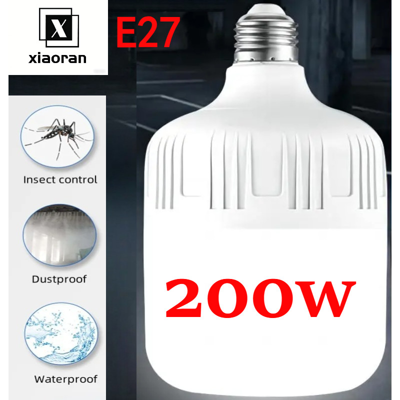 E27 200W หลอดไฟ LED กําลังสูง – ชิป IC อัจฉริยะ AC220V-240V – โคมไฟสปอตไลท์ประหยัดพลังงาน (บ้าน สํานักงาน อุตสาหกรรม)