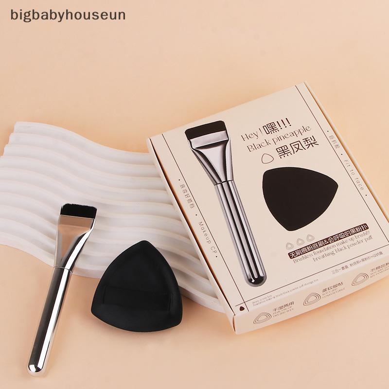 BB 3-In-1 Flat-Head Foundationแปรงและแต่งหน้าพัฟเครื่องปั่นฟองน้ําUltra-Thin Head Tracelessคอนซีลเลอ
