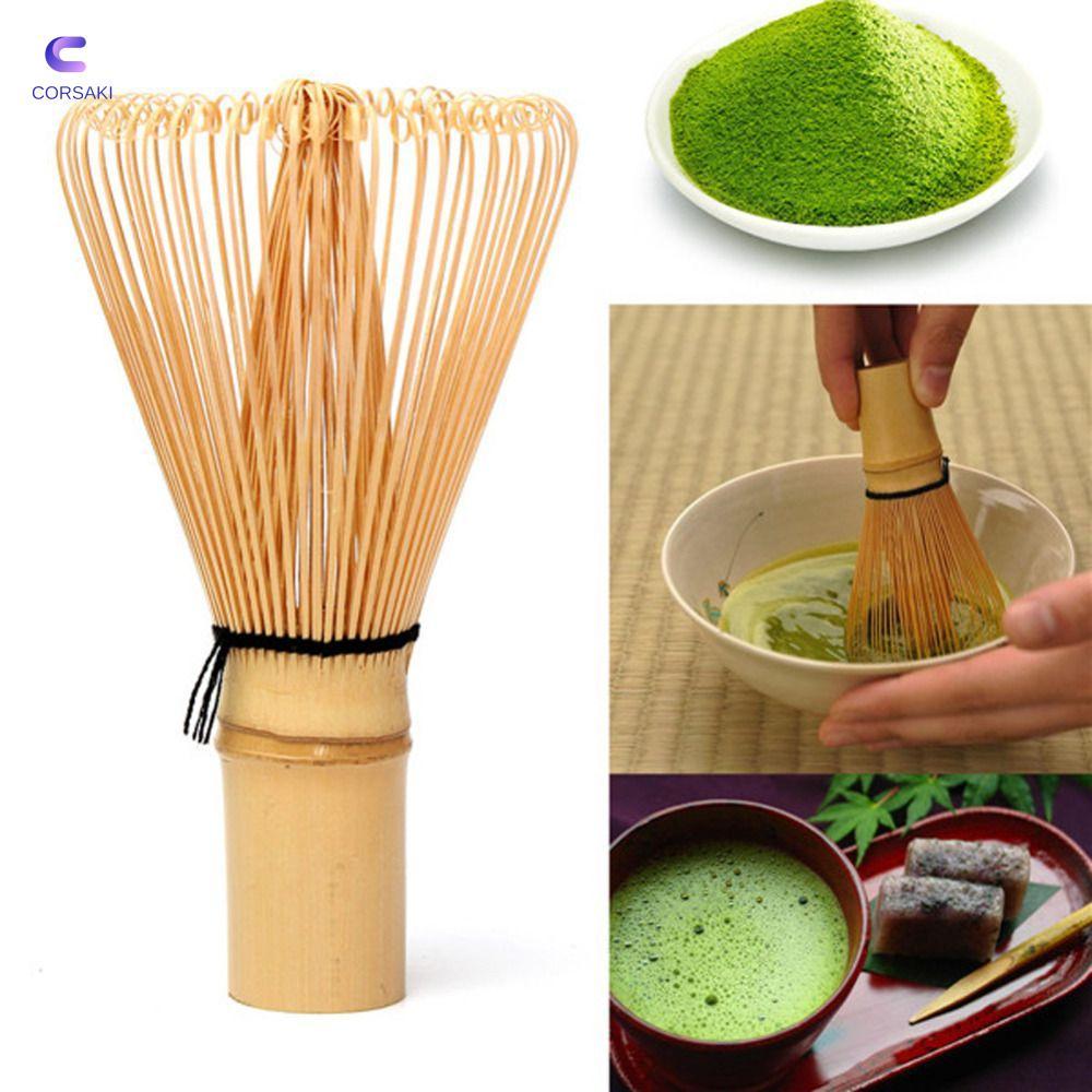 CORSAKI 80 Fringe Bamboo Brush Home Kitchen Green Tea Matcha Bamboo Accessories
