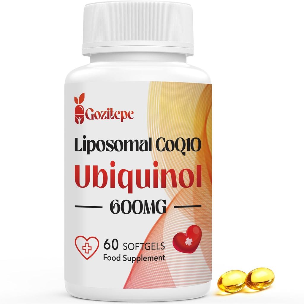 Liposomal CoQ10 Ubiquinol 600mg, 60 Mini Softgels, High Strength Active Coenzyme Q10, การดูดซึมที่ได