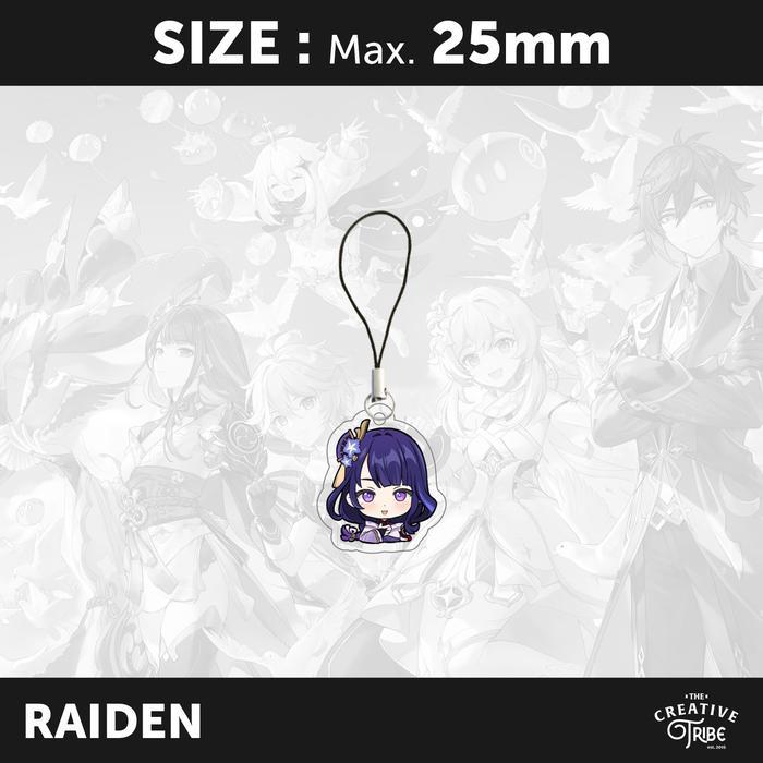Genshin Impact - Gantungan HP Akrilk 3mm - Assoris Charm Hoyoverse - Raiden, Max 25mm