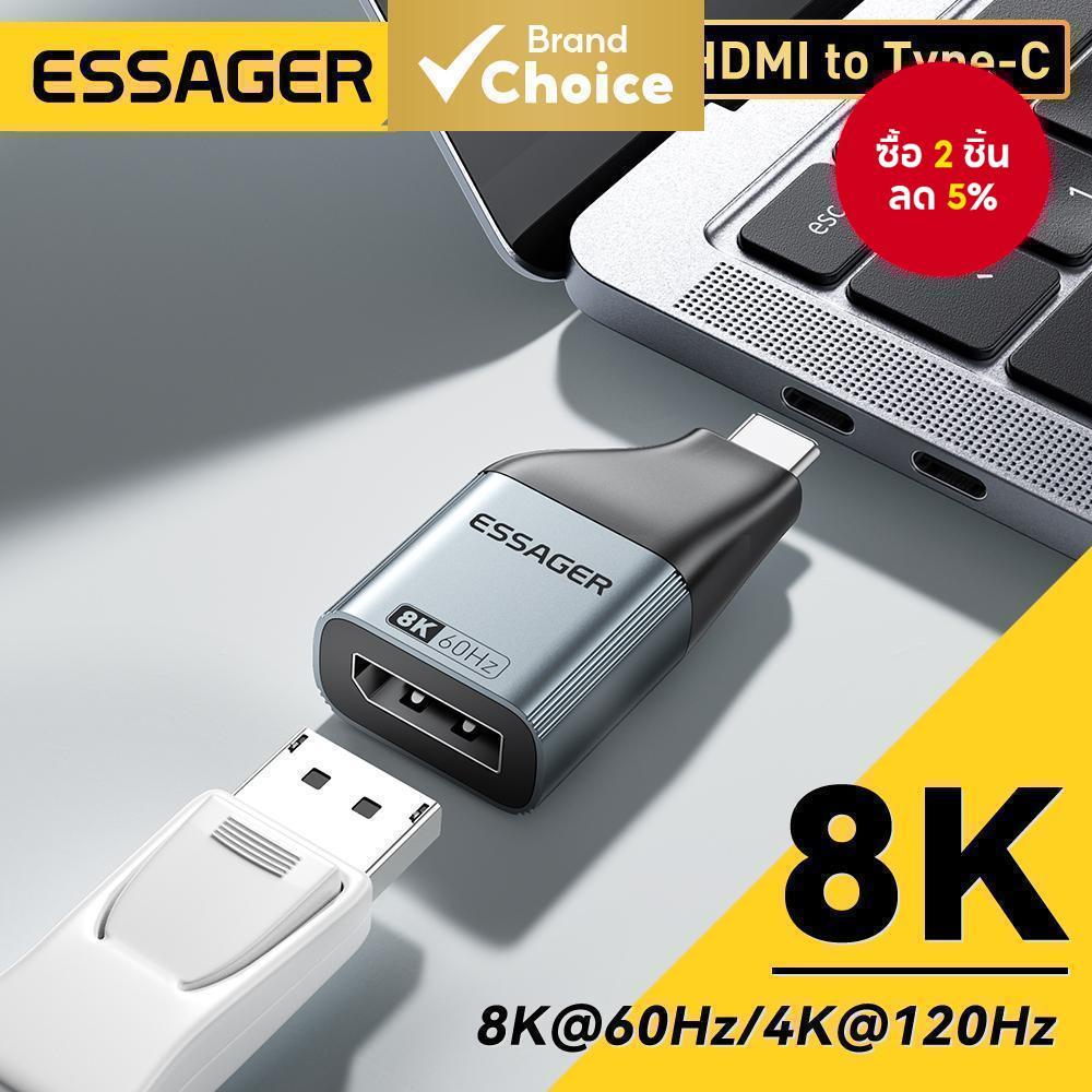 อะแดปเตอร์ Essager USB C เป็น HDMI 4K 60Hz สําหรับ Huawei P40 Mate 30 Pro MacBook TV