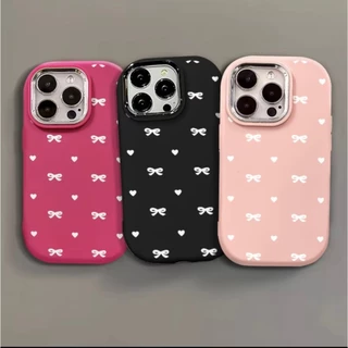 🔥สินค้าพร้อมส่ง! 🎀💖 เคสโบว์หัวใจ สีพาสเทลสไตล์Ins เคส iPhone 17/17 Pro/17 Pro Max 16 15 14 13 12 11 เคสคุณภาพสูง