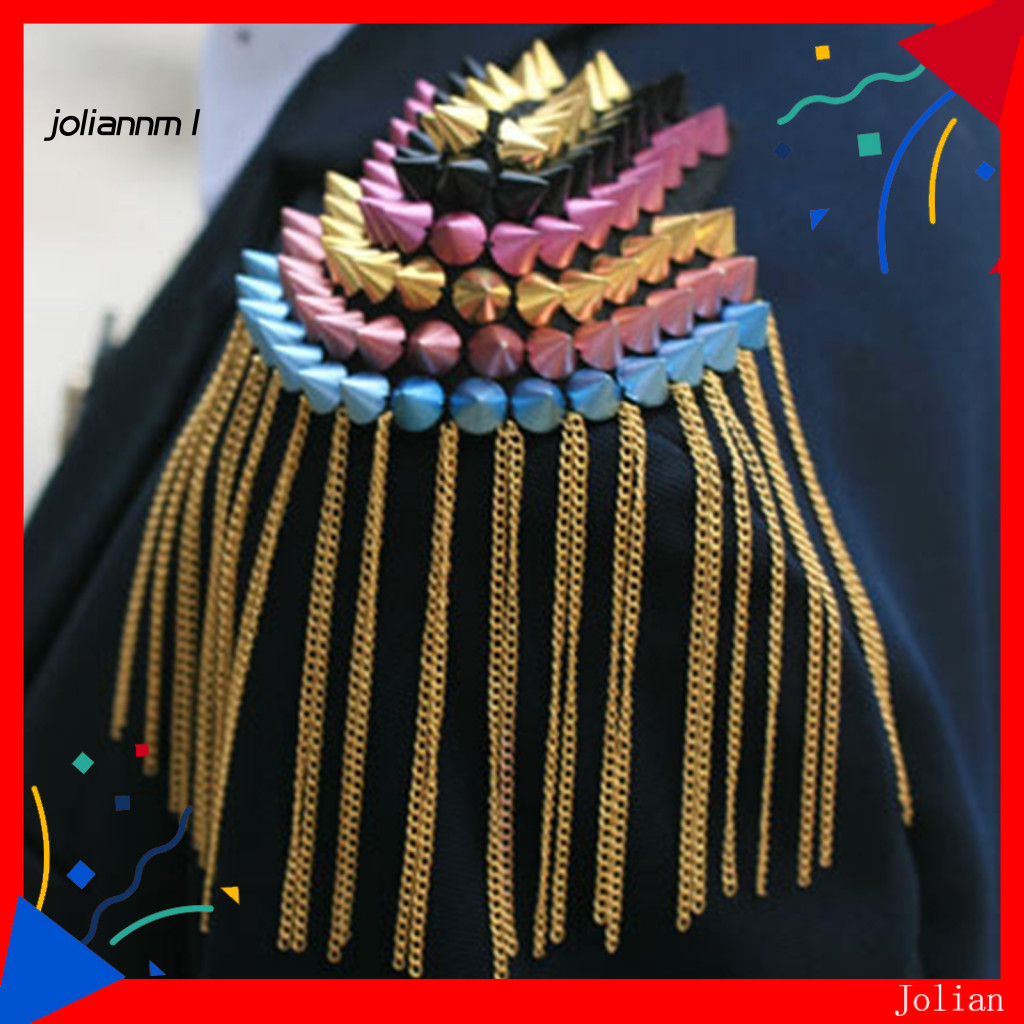 [JM] เข็มกลัดไหล่พู่ Punk Jewelry Vintage Fringe Epaulette Clothes Decor