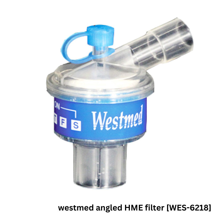 Westmed Angled HME Filter /ฟิลเตอร์ดักความร้อนความชื้น พร้อมกรองแบคทีเรียและไวรัส [WES-6218]