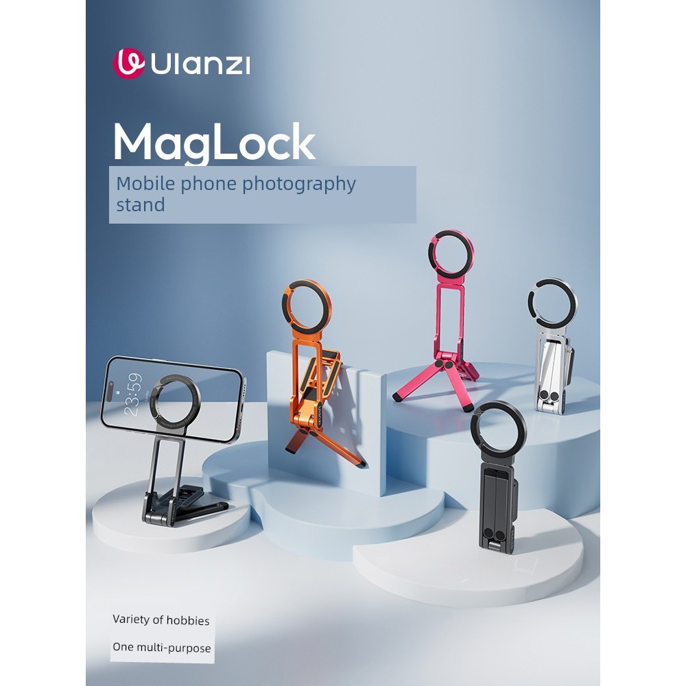 Ulanzi Ulanzi Ulanzi MA38 Carabiner ที่วางโทรศัพท์แม่เหล็ก MagLock ขาตั้งกล้องถ่ายภาพแบบพกพาเหมาะสํา