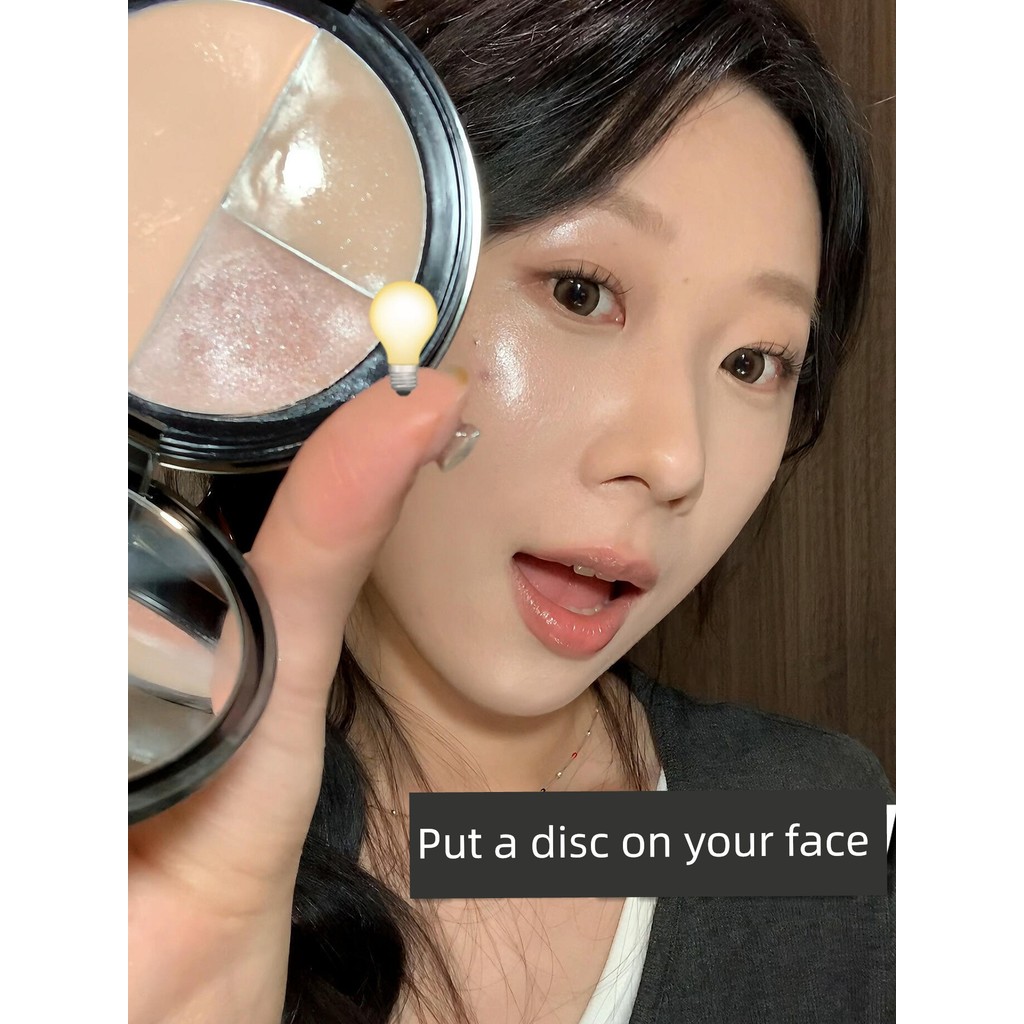 คอนทัวร์ ไฮไลท์ Its So Soft get Clear Feeling สวย!RC สไตล์เดียวกัน Tricolor Highlight คอนซีลเลอร์ Fa