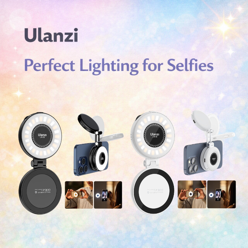 Ulanzi MagSafe-Compatible Ring Light for Selfies and Photography - 3 Color Modes, Adjustable Color T
