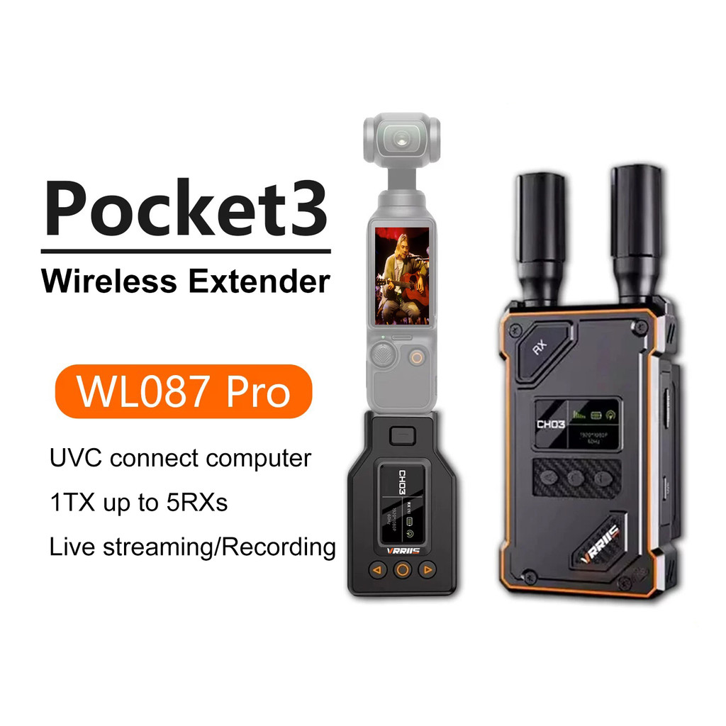 500M HDMI Wireless Extender เครื่องส่งสัญญาณวิดีโอและตัวรับสัญญาณสําหรับ DJI Pocket 3 4 กล้องไปยังจอภาพทีวี