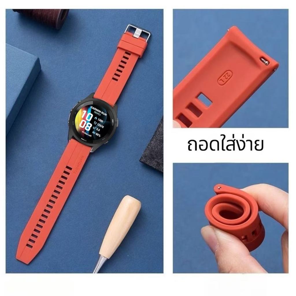 สายนาฬิกาสำหรับGarmin forerunner 255 265 570 47mm venu2 45mm venu3 45mm venu4 45mm vivoactive4