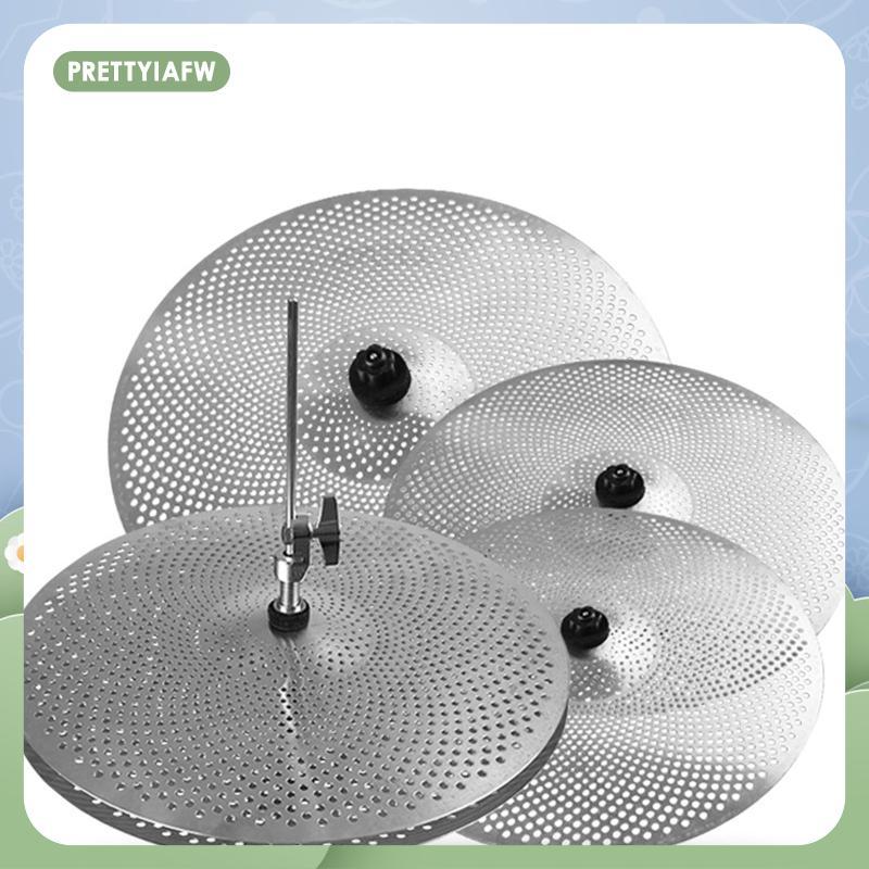 [prettyiafw] 5 ชิ้น Mute Cymbal Set Quiet Cymbals Practice Set Low Volume Cymbals Drummer Practice Q