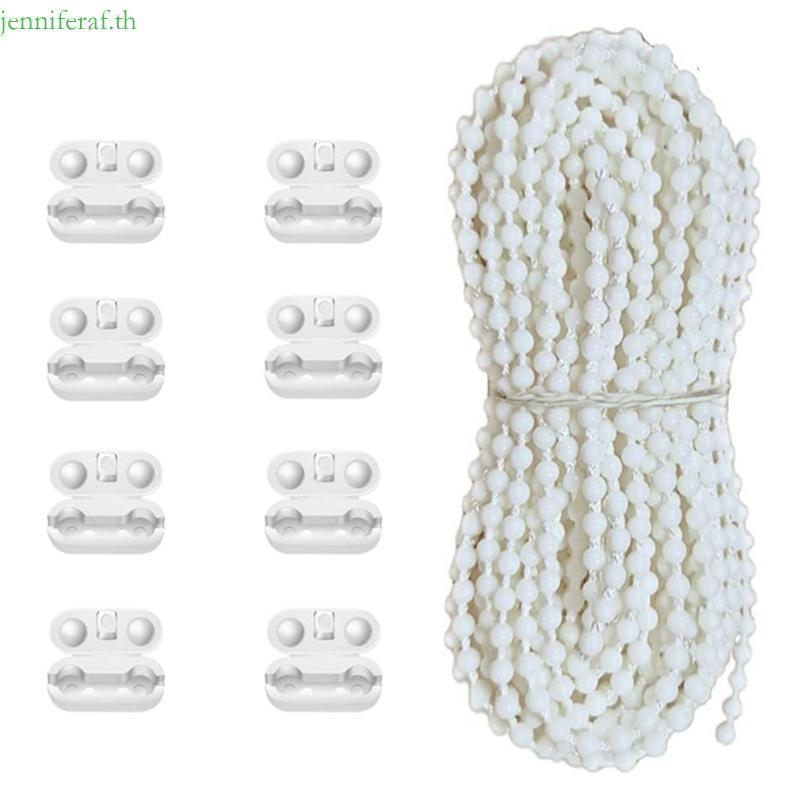 Jenniferf 8Meter Roller Blind Cord 8 ชิ้น Roller Blind Chain Connectors สําหรับ Roller แนวตั้งแนวตั้