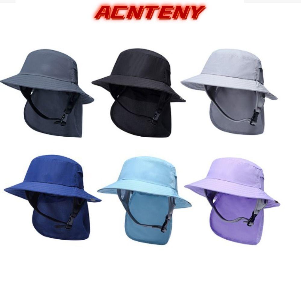 ACTENY Bucket Hat Breathable Shade Men Surfing Seaside Sunscreen Cool Cap