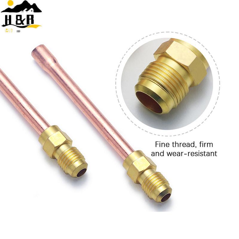 H & B 45 องศา SAE 1/4 "3/8" 1/2" 5/8" 3/4" Flare Connector ท่อทองแดงทองเหลือง Fitting Connector Adap