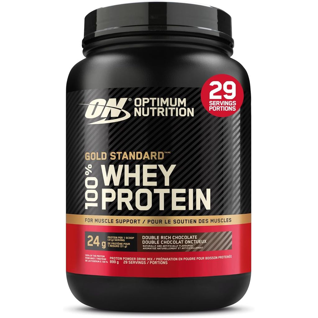 Optimum Nutrition Gold Standard 100% Whey Protein Powder, Double Rich Chocolate 1.98 Pound (Packagin